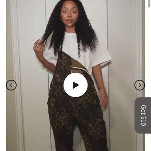 Aelfric Eden Leopard Print Jumpsuit - Brown and Black